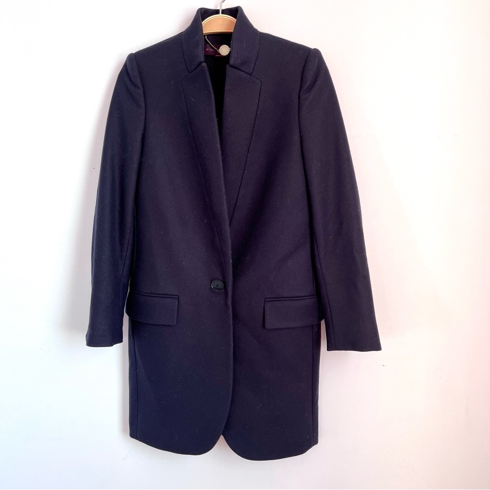 Stella McCartney Pea Coat Jacket Blazer Navy Wool Size 2 IT34